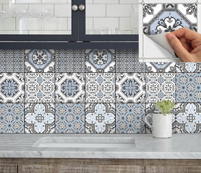 Azulejos adhesivos tipo hidráulicos