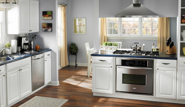 Cocina estilo clásico en color blanco