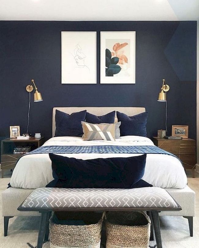 Color azul en dormitorios