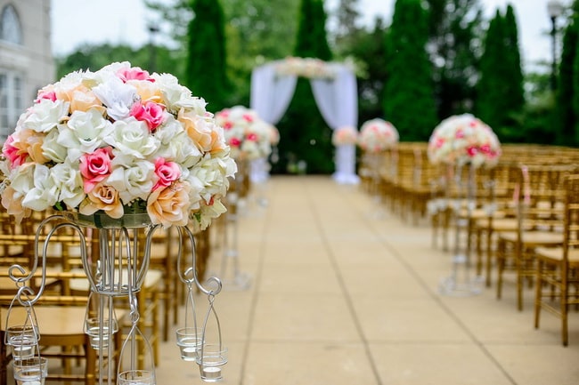 Decoración de bodas con flores