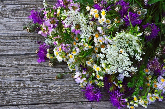 Decoración con flores