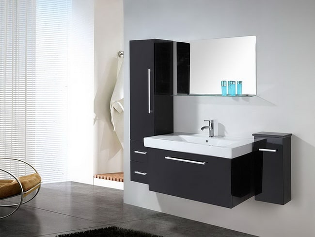 Muebles de baño en color negro