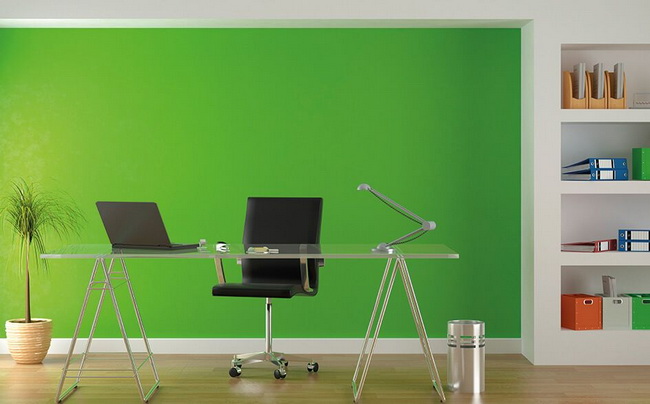 Despacho pintado en verde