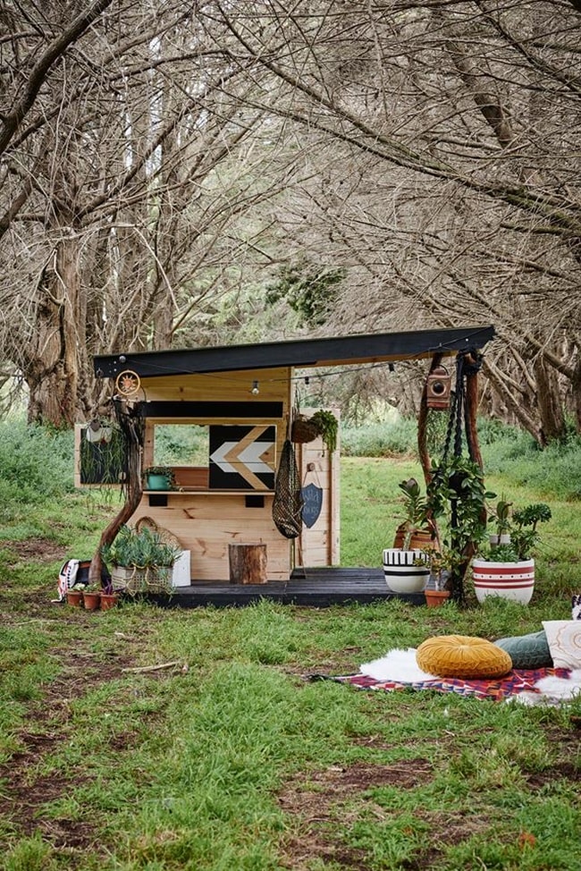 Caseta de madera para exteriores