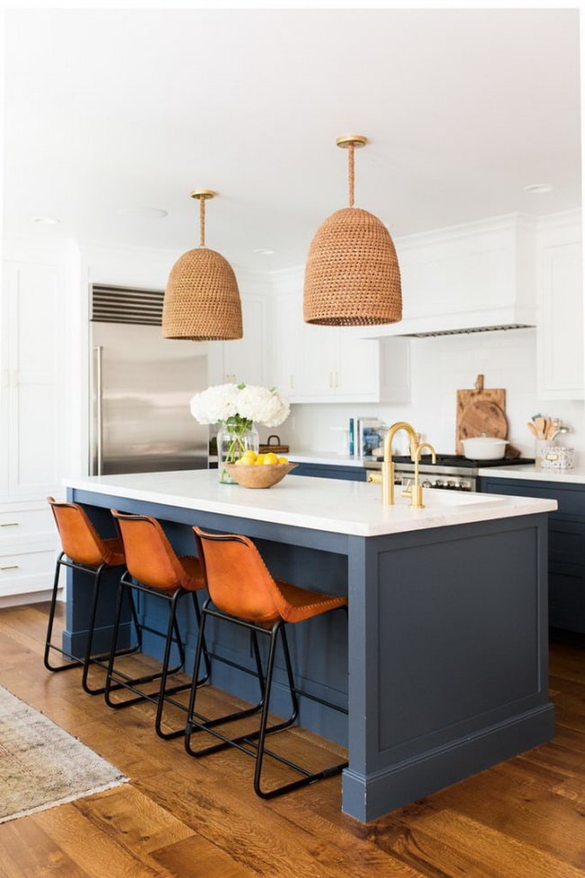 Muebles de cocina en color azul