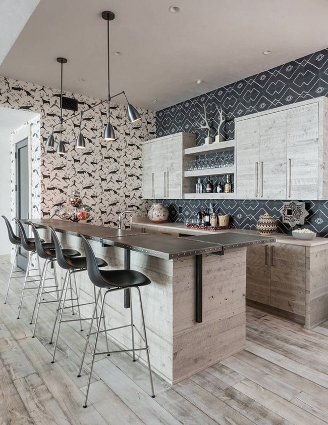 Decoración de cocinas modernas con toques rústicos