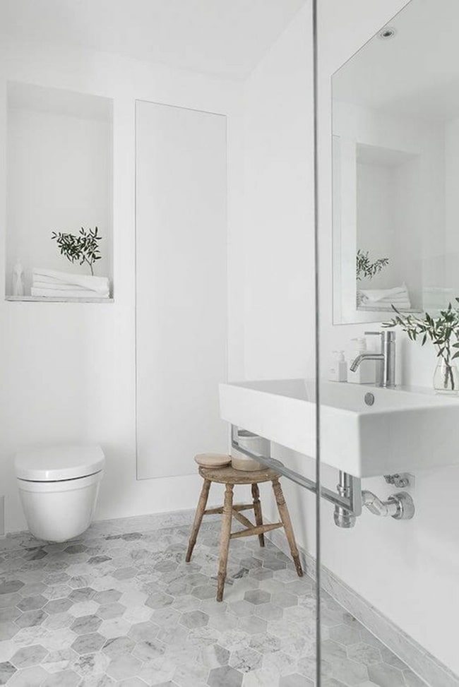 Espejos grandes en cuartos de baño