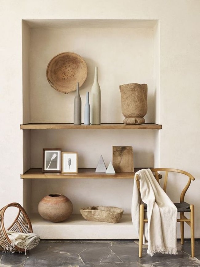 Adornos y objetos de madera natural