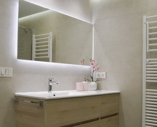 Espejos XL en cuartos de baño