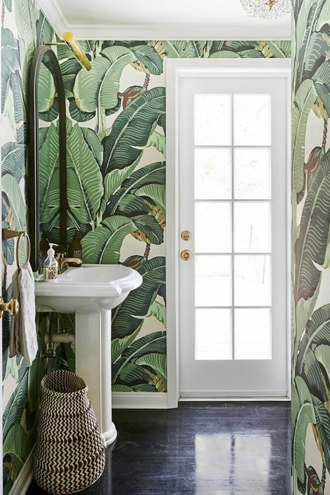 Decoración tropical para baños