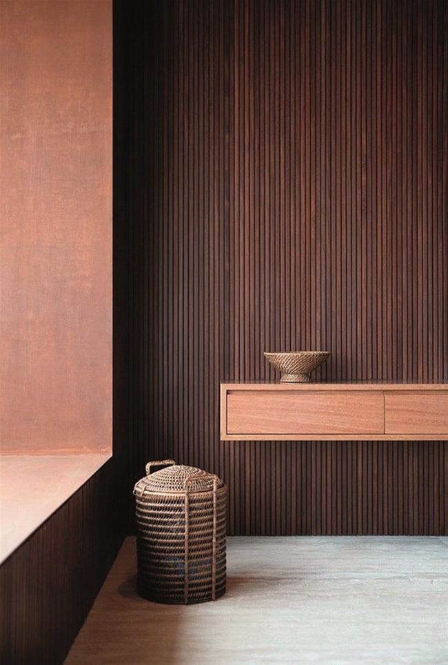Madera oscura para paredes