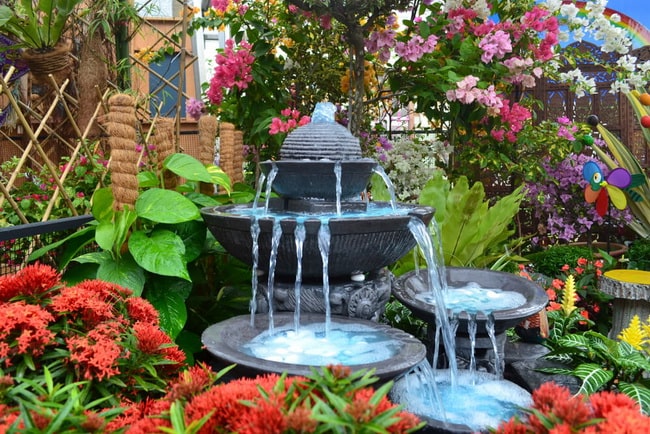 Fuentes de agua para exteriores