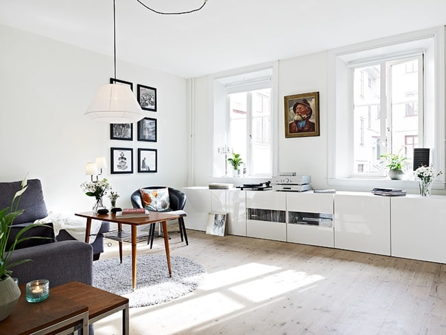 Salón estilo nórdico