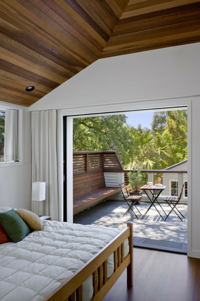 Dormitorios con terraza o balcón. Habitaciones abiertas al exterior.