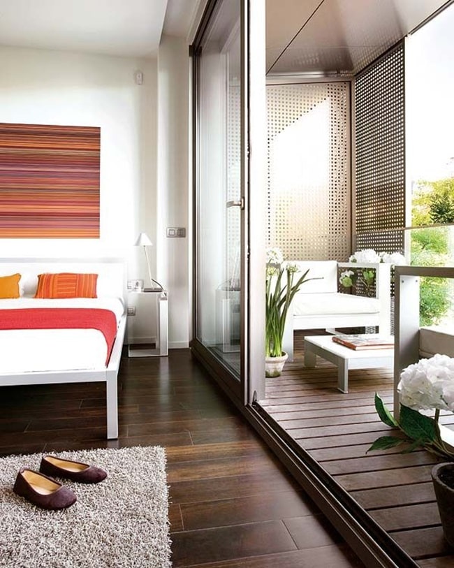 Balcones y terrazas para relajarse