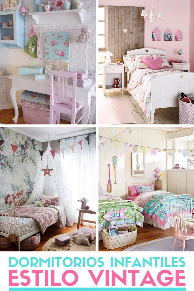 Dormitorios infantiles vintage. en decoración infantil 2023.