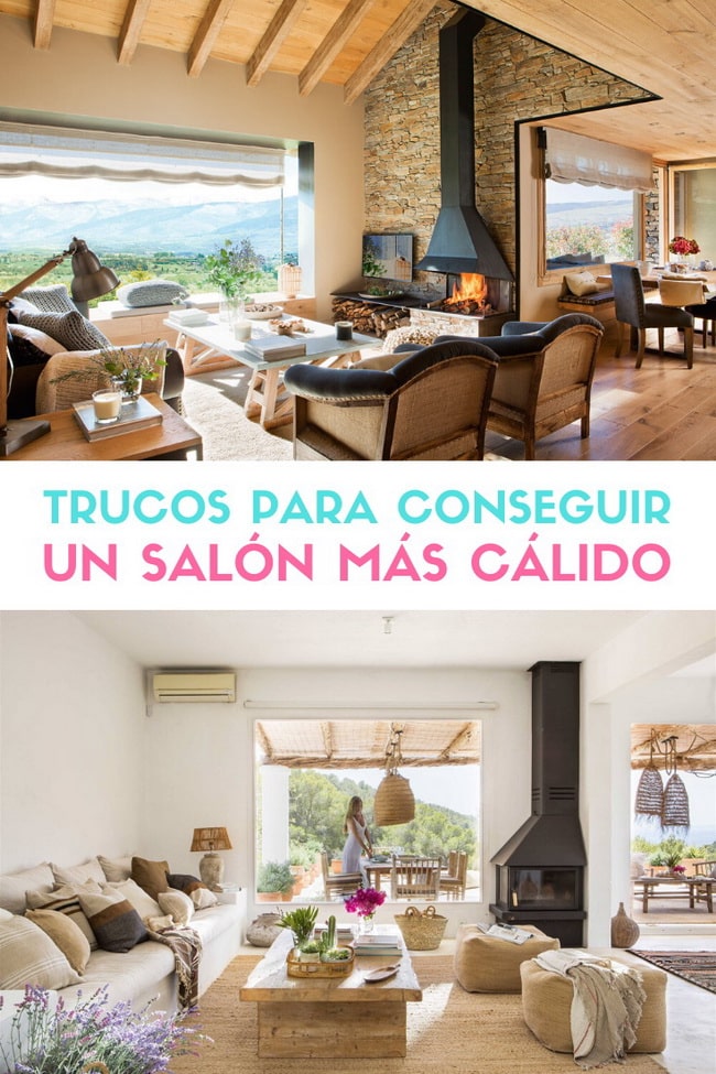 Trucos para conseguir un salón más cálido