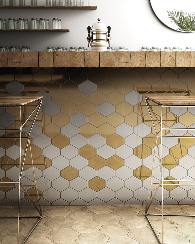 Azulejos con acabados tipo metal