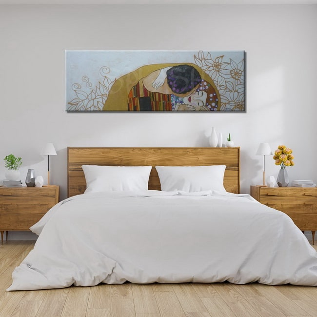 Cuadros en el cabecero de cama Un cuadro como cabecero de cama