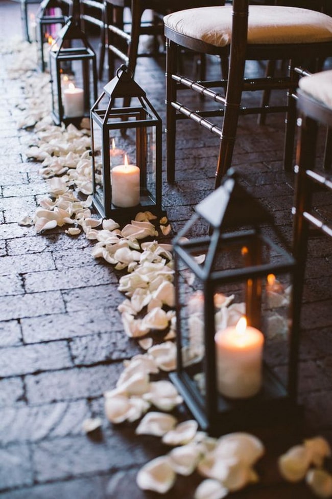 Ideas para decorar exteriores con velas