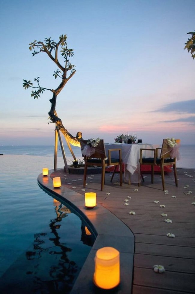 Ideas para decorar exteriores con velas