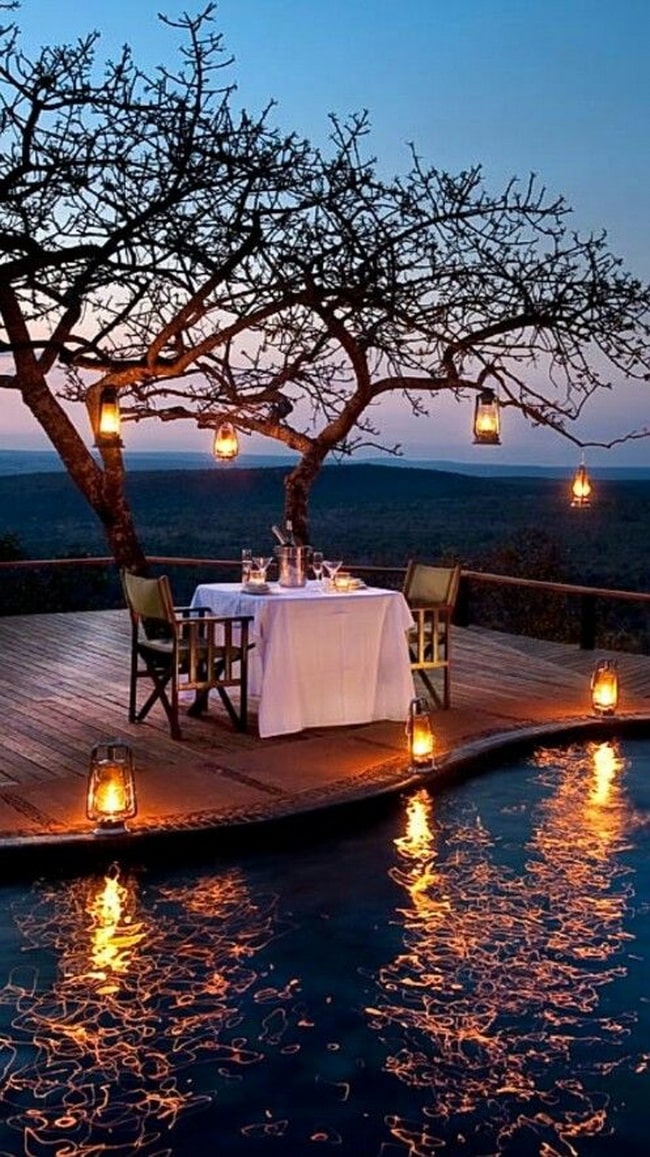 Ideas para decorar exteriores con velas