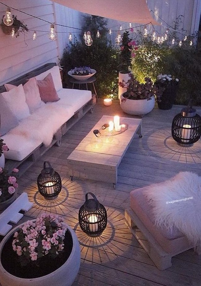 Terraza decorada