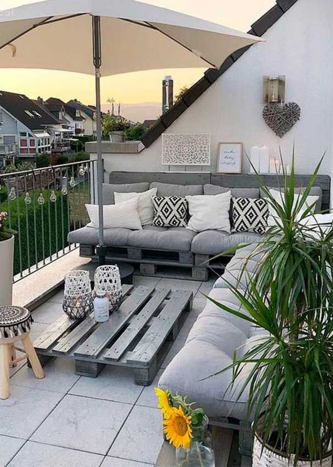 Muebles para terraza hechos con palets
