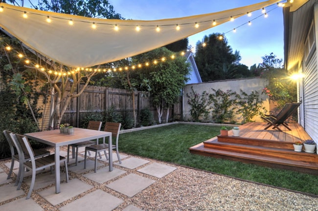 Toldos vela para pequeños patios