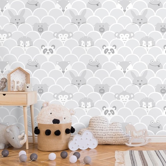 Papeles pintados para bebés con motivos de animales