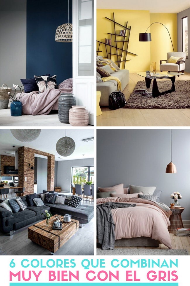 Electricista combinación Precaución ▷ 6 colores que combinan con el gris. Ideas para decorar en color gris 2023.