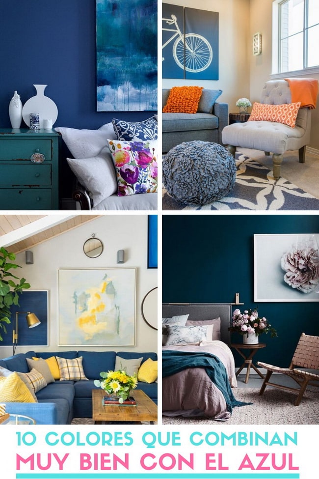 ▷ 10 colores que combinan con el azul. Ideas decorar con azul 2022.