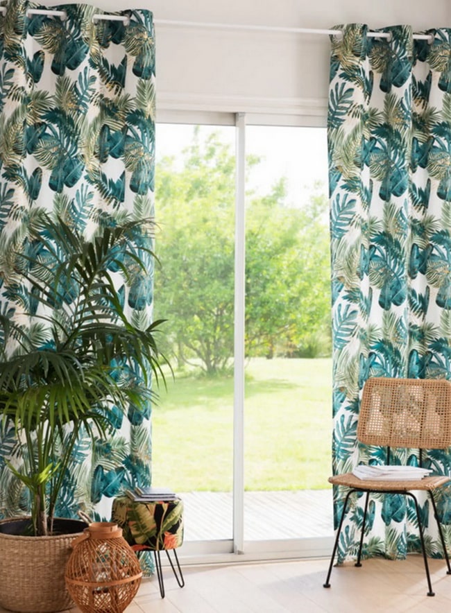 Cortinas gruesas estampadas