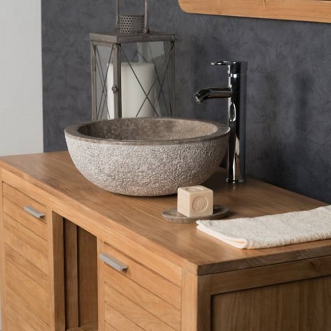 Lavabo sobre encimera circular