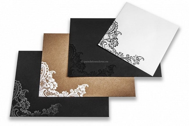 Sobres para invitaciones de bodas