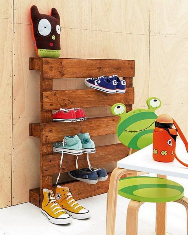 Zapatero DIY con palets de madear