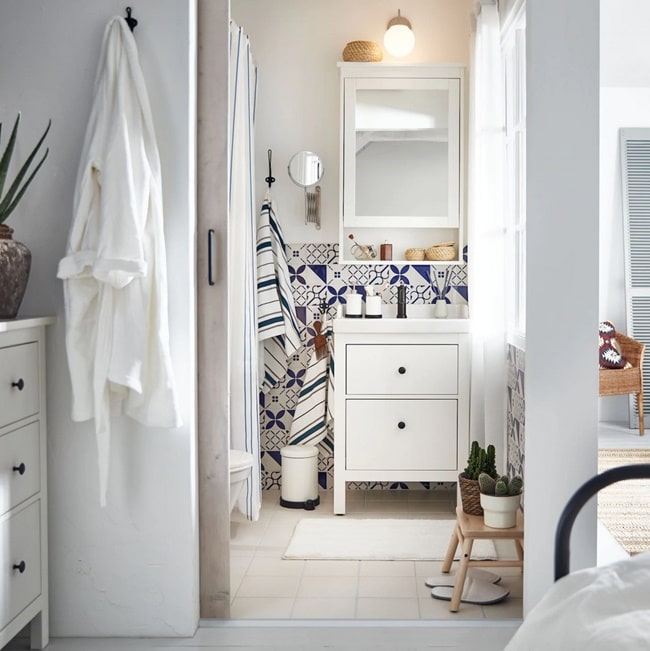 Armario lavabo HEMNES de 2 cajones