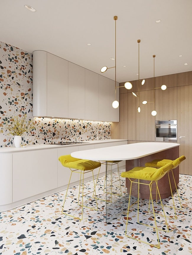 Cocinas en blanco y madera