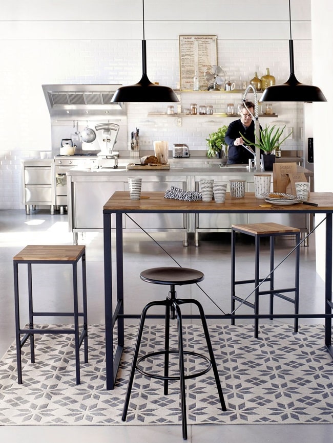 Mesas para separar la cocina del salón