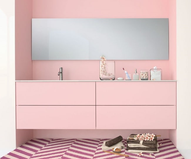 Baño en color rosa