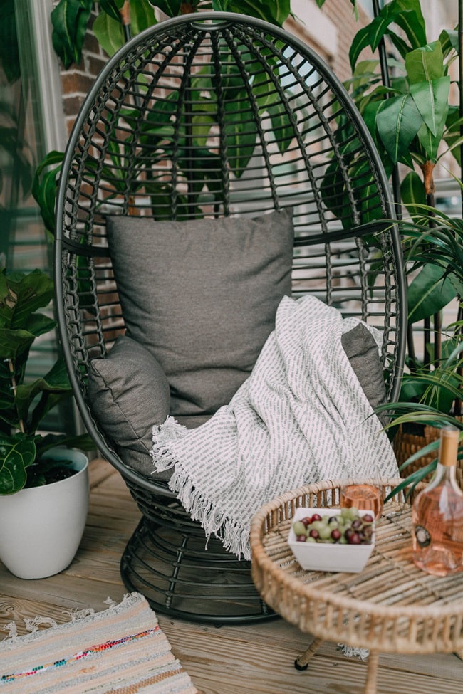 Sillas colgantes para balcones