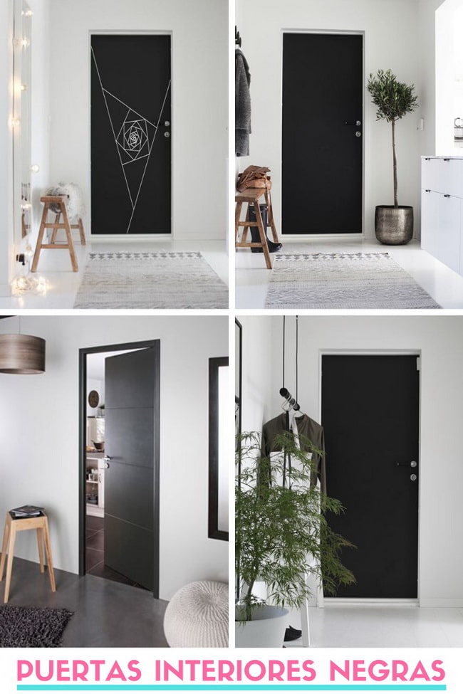 Puertas de interior negras