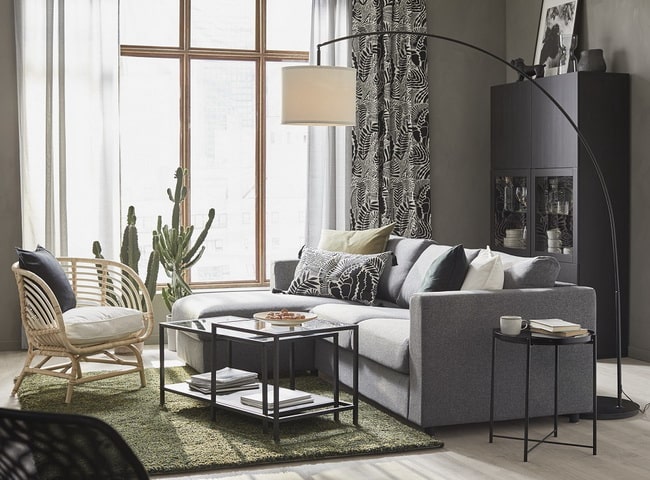Sofá Ikea en color gris