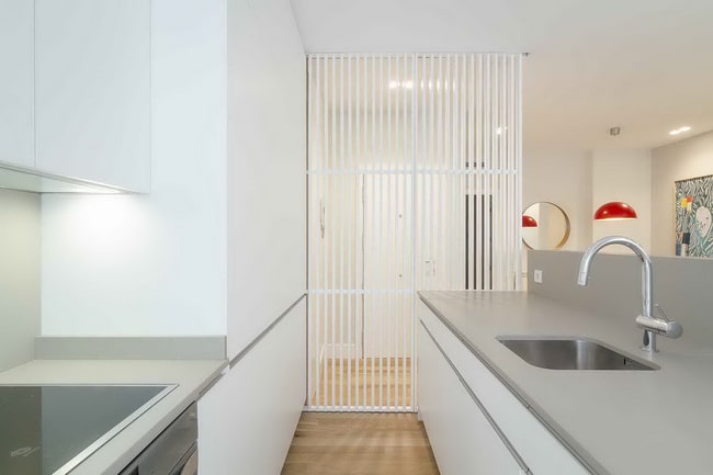 Isla de cocina como separación