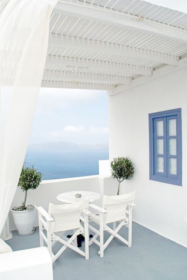 Comedor al aire libre estilo mediterráneo