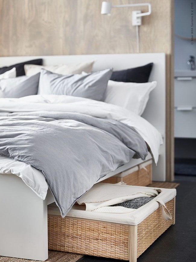 Cajas para camas RÖMSKOG de IKEA
