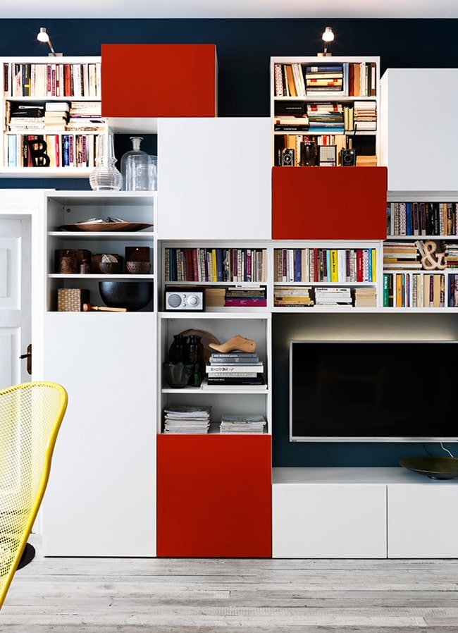 Estanterías modulares de pared