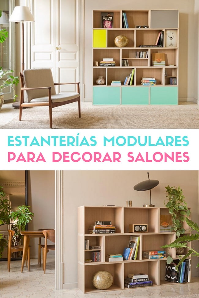 Estanterías modulares para el salón