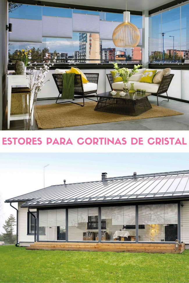 Estores para cortinas de cristal