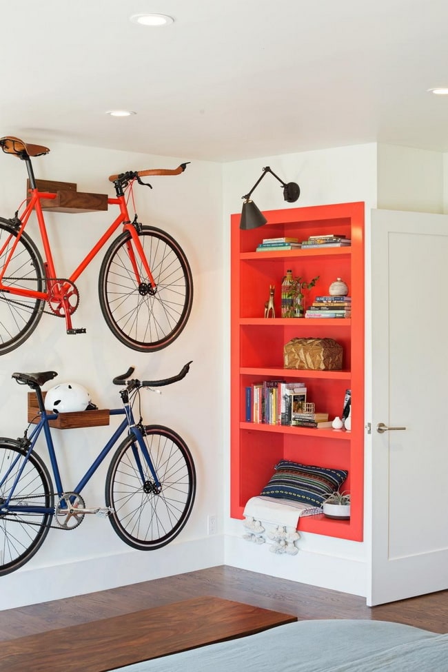 Ideas para guardar bicicletas en poco espacio